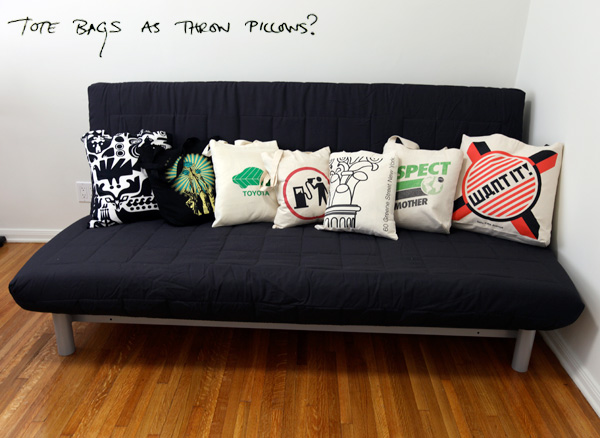 notcot totebag throw pillows for sofa